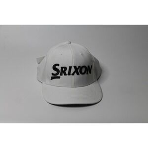 Srixon Hat Cap Snap Back One Size White Mens Golf Logo Baseball Sports Casual